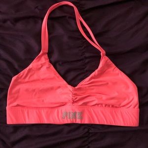 Large PINK halter sports bra